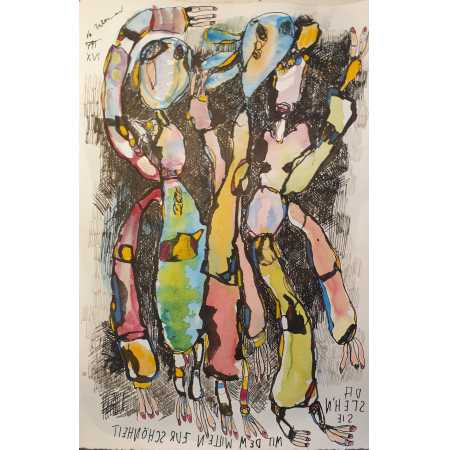 Morgenzeichnung - DA STEH'N SIE MIT DEM WILLEN ZUR SCH&Ouml;NHEIT  (2)