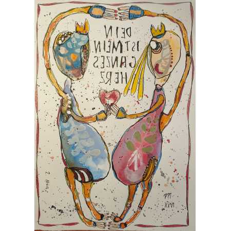 Morgenzeichnung - DEIN IST MEIN GANZES HERZ.   (2)