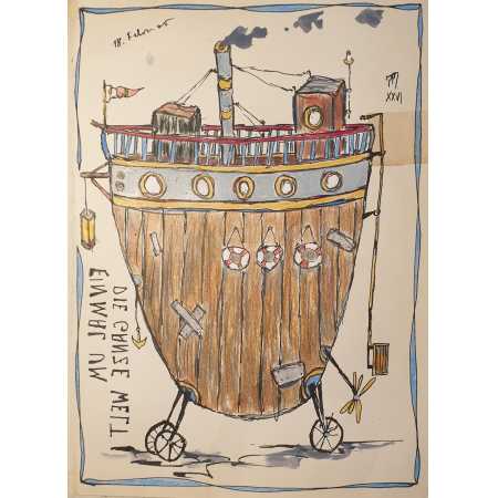 Morgenzeichnung - EINMAL UM DIE GANZE WELT