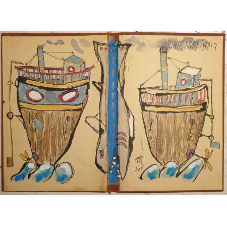 Zeichnung, FISH AND SHIPS (2)