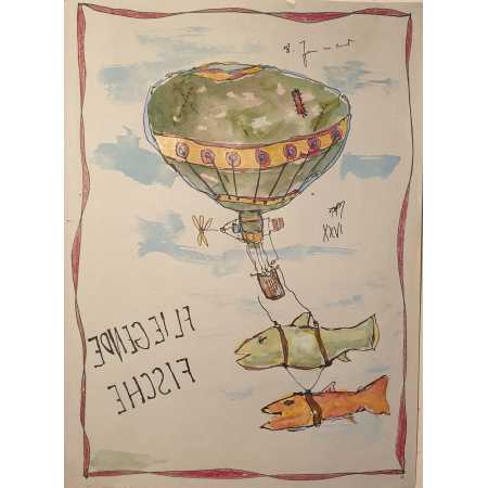 Zeichnung, FLIEGENDE FISCHE
