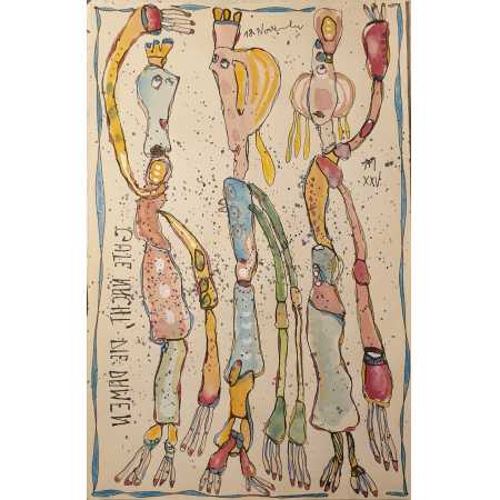 Zeichnung, GUTE NACHT,  DIE DAMEN