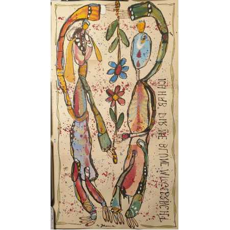 Zeichnung, ICH HAB DIR 'NE BLUME MITGEBRACHT