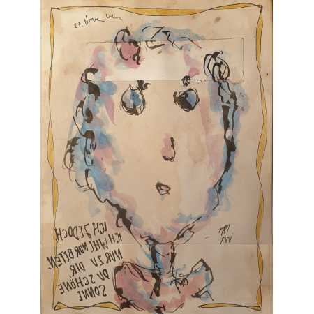 Zeichnung, ICH JEDOCH, ICH WILL NUR BETEN, NUR ZU DIR