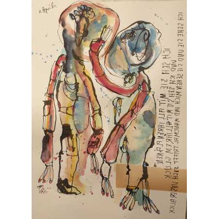 Zeichnung, ICH SEHE SIE UND SIE SEHEN MICH