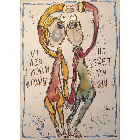 Morgenzeichnung - ICH TANZE MIT DIR IN DEN HIMMEL HINEIN. (2)