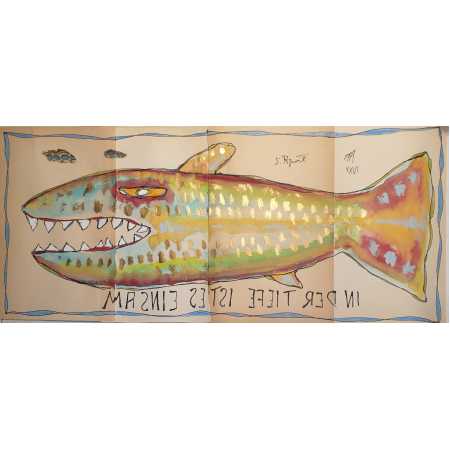 Zeichnung, IN DER TIEFE IST ES EINSAM.     (2).