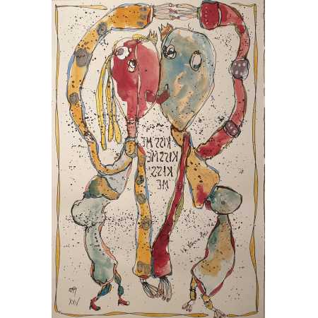 Zeichnung, KISS ME!   KISS ME! KISS ME!    (2)