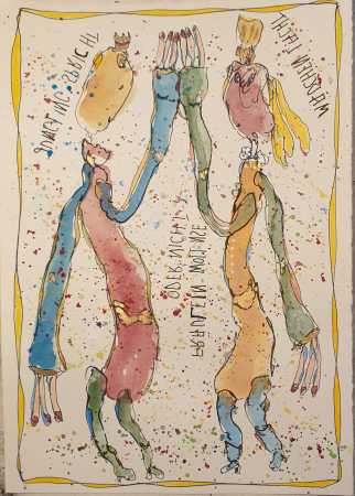 M&Auml;DCHEN LACHT, J&Uuml;NGLING SPRICHT.