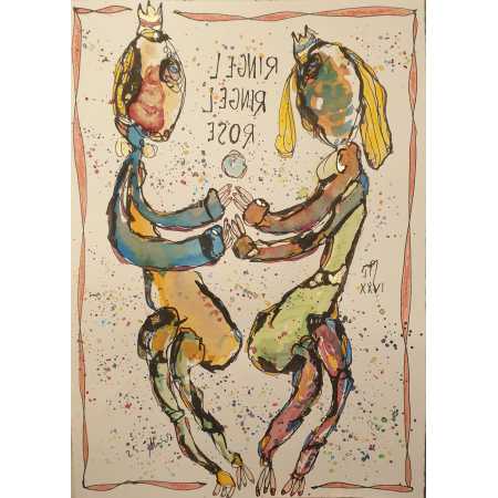 Zeichnung, RINGEL RINGEL ROSE