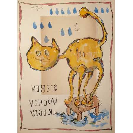 Morgenzeichnung - SIEBEN WOCHEN REGEN