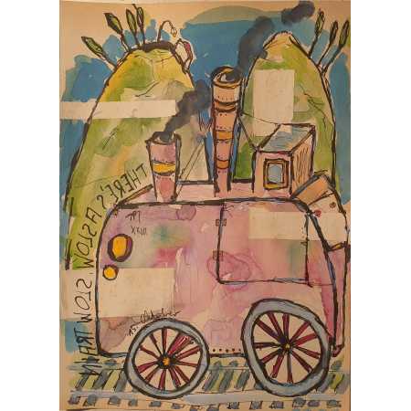Zeichnung, THERE'S A SLOW, SLOW TRAIN