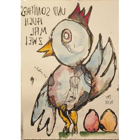 Zeichnung, UND SONNTAGS AUCH MAL ZWEI