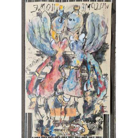 Zeichnung, WELCOME HOME ( SANITERIUM)