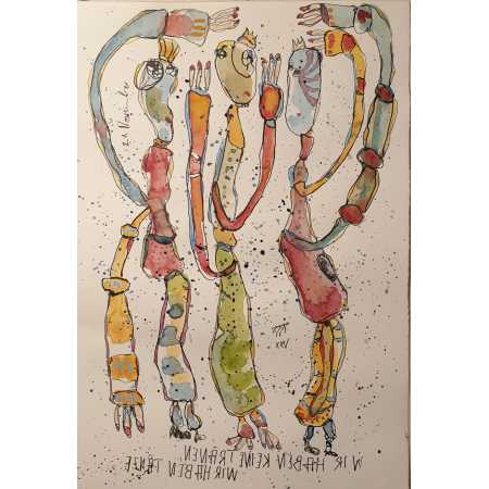 Zeichnung, WIR HABEN KEINE TRÄNEN, WIR HABEN TÄNZE