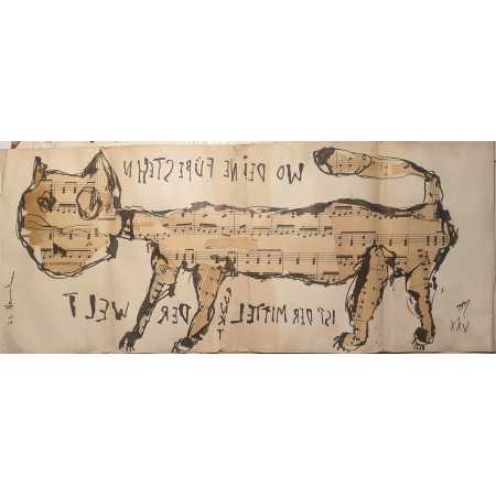 Zeichnung, WO DEINE FÜßE STEHN IST DER MITTELPUNKT DER WELT